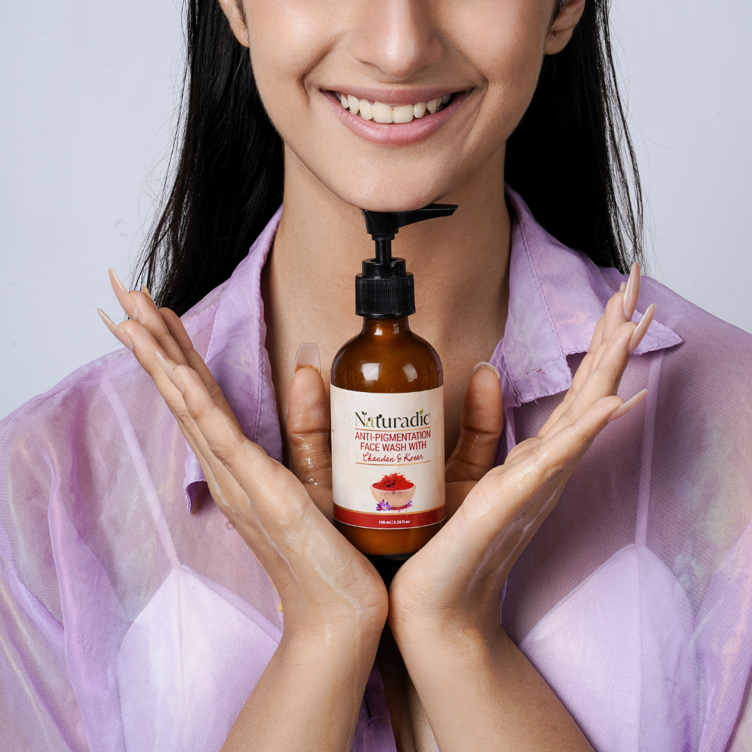 Anti-Pigmentation Face wash with Chandan & Kesar - Naturadic