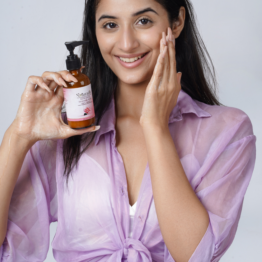 Refreshing Kashmiri Rose Face wash - Naturadic