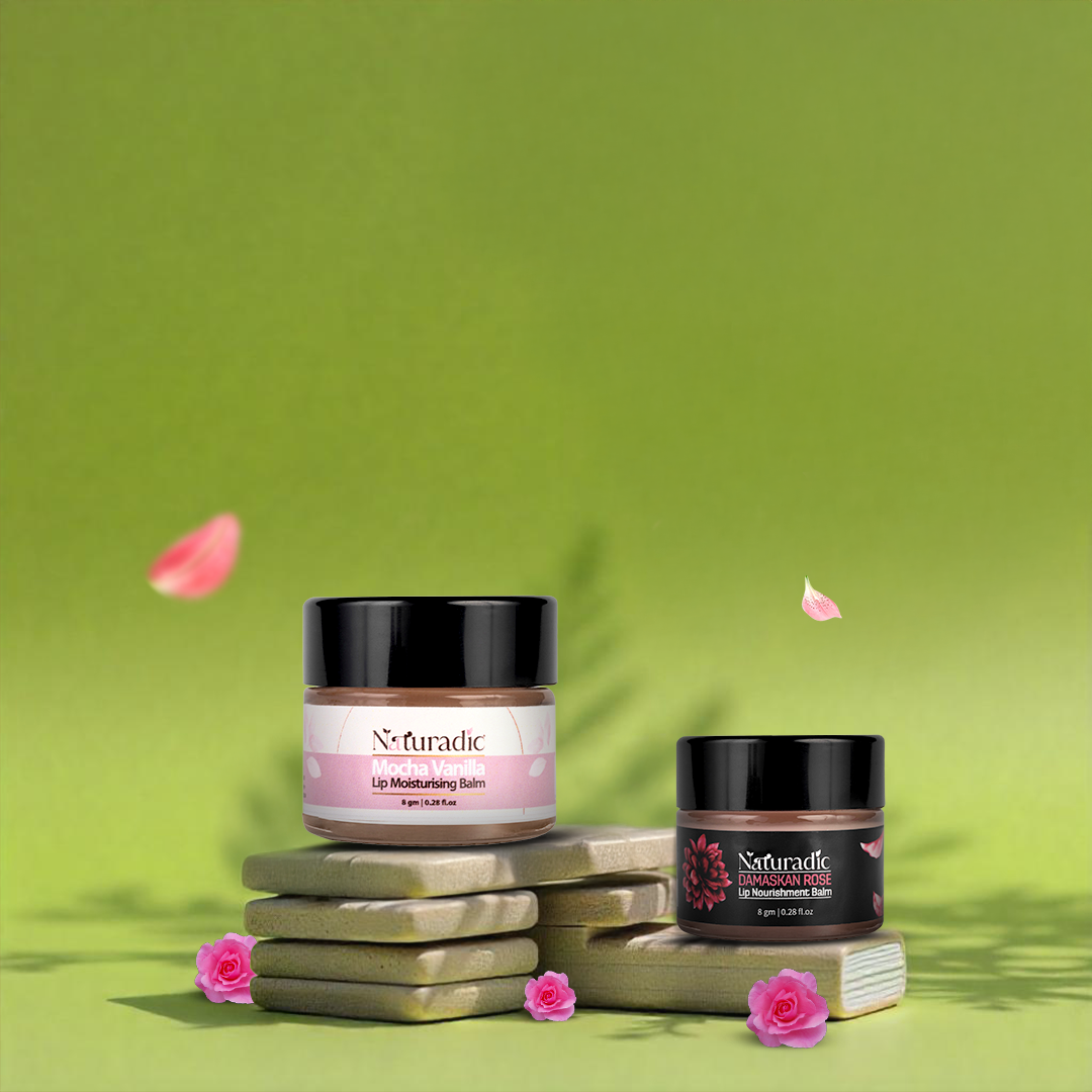 Double Nourishment | Mocha Vanilla Lip Balm with Damaskan Rose Lip Balm